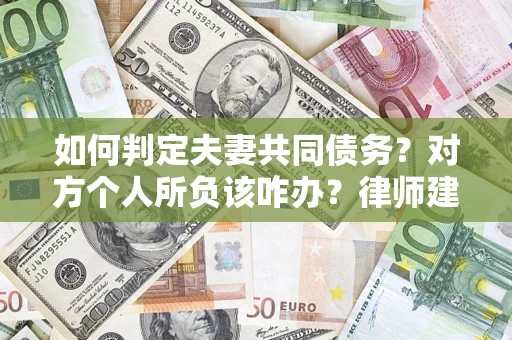 武汉如何判定夫妻共同债务？对方个人所负该咋办？律师建议